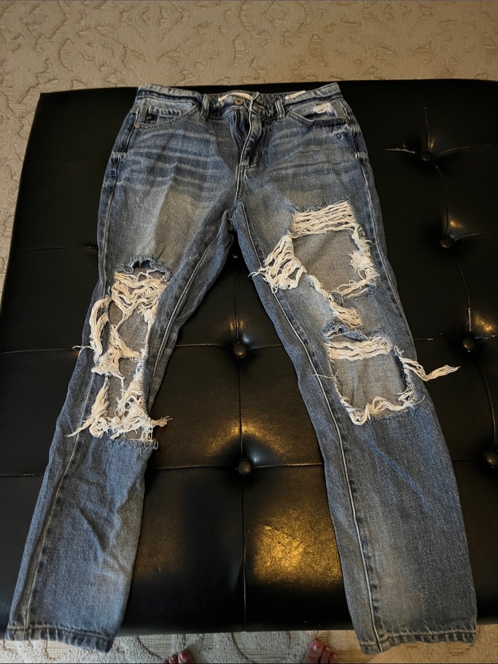 KanCan Distressed Light Blue Boyfriend Jeans